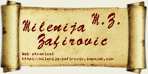 Milenija Zafirović vizit kartica